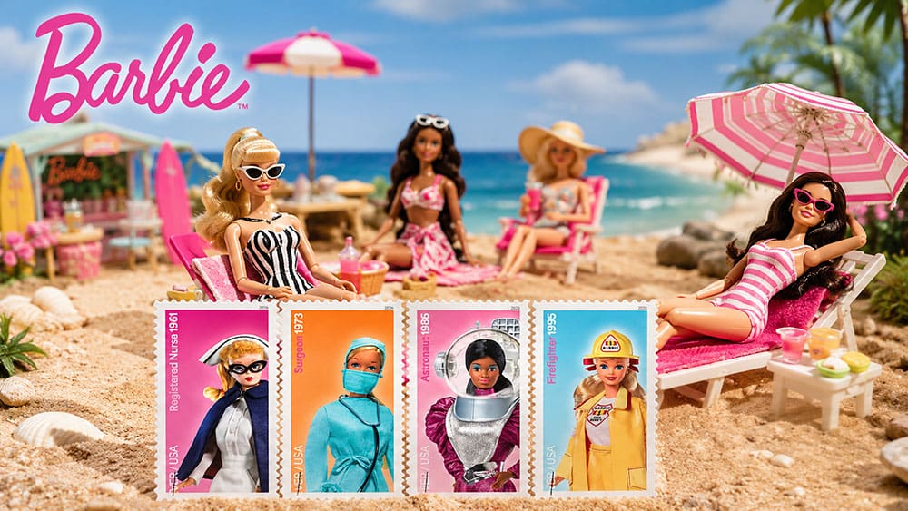 Barbie Stamp Set Shines For Collectors This Summer