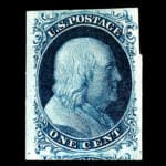 #7 Type II united states stamp scott #7