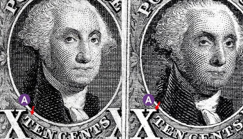 scott 2 vs scott 4 stamps